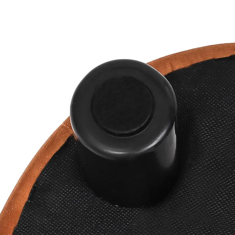 Round Ottoman Velvet Footrest Stool Modern Padded Seat Footstool