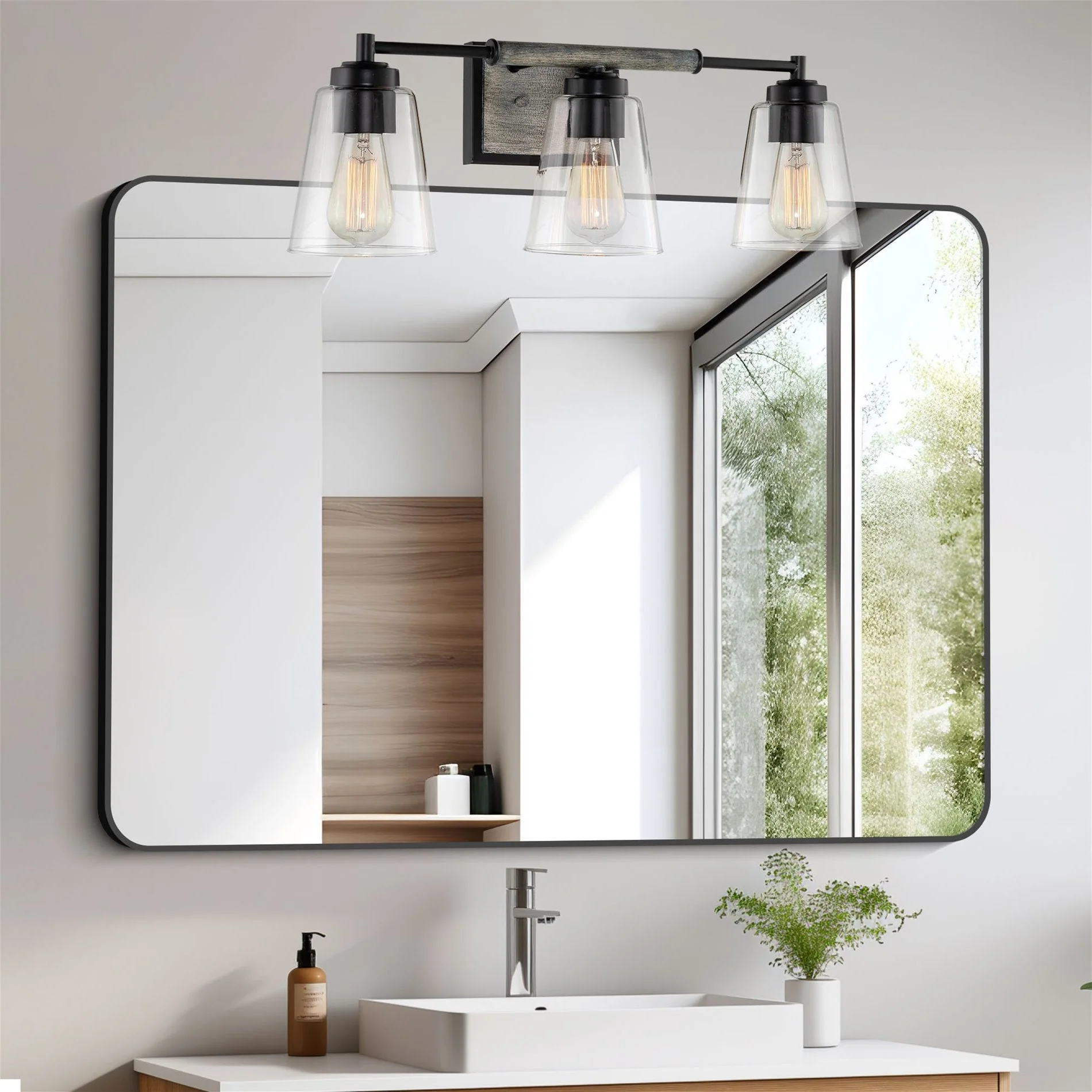 Crestline 23 3-Light Modern Farmhouse Bathroom / Vanity Light