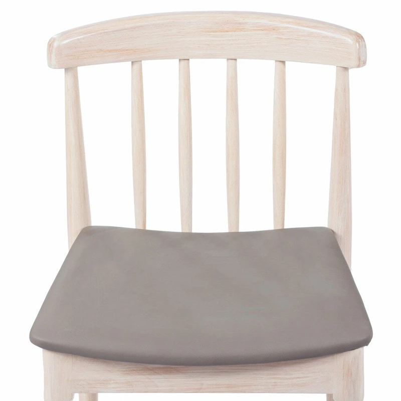 Commercial Solid Wood Dining Chair with Vinyl Padded Seat