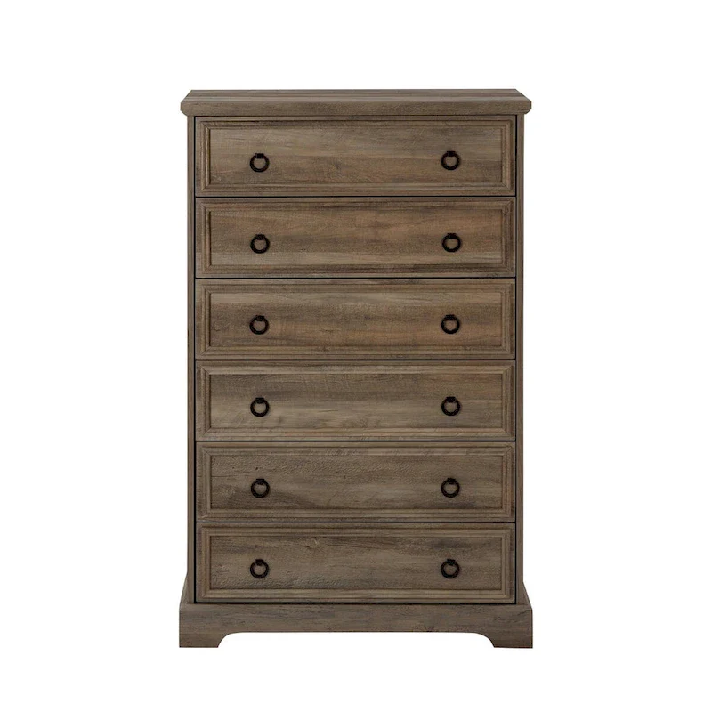 Modern 6-Drawer Dresser with Smooth Gliding Drawers – Anti-Tip, Particleboard Frame
