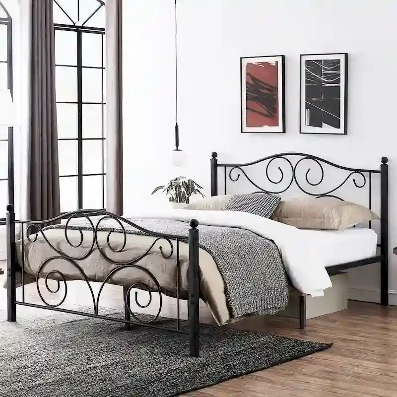 Taomika 3-Pieces Modern Bed Frame and Modern Nightstand Set