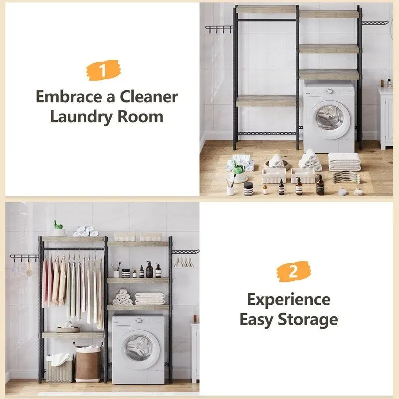 Double row washing machine rack