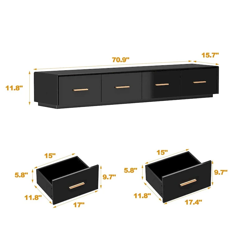 Sleek Floating Entertainment Unit Style Meets Function