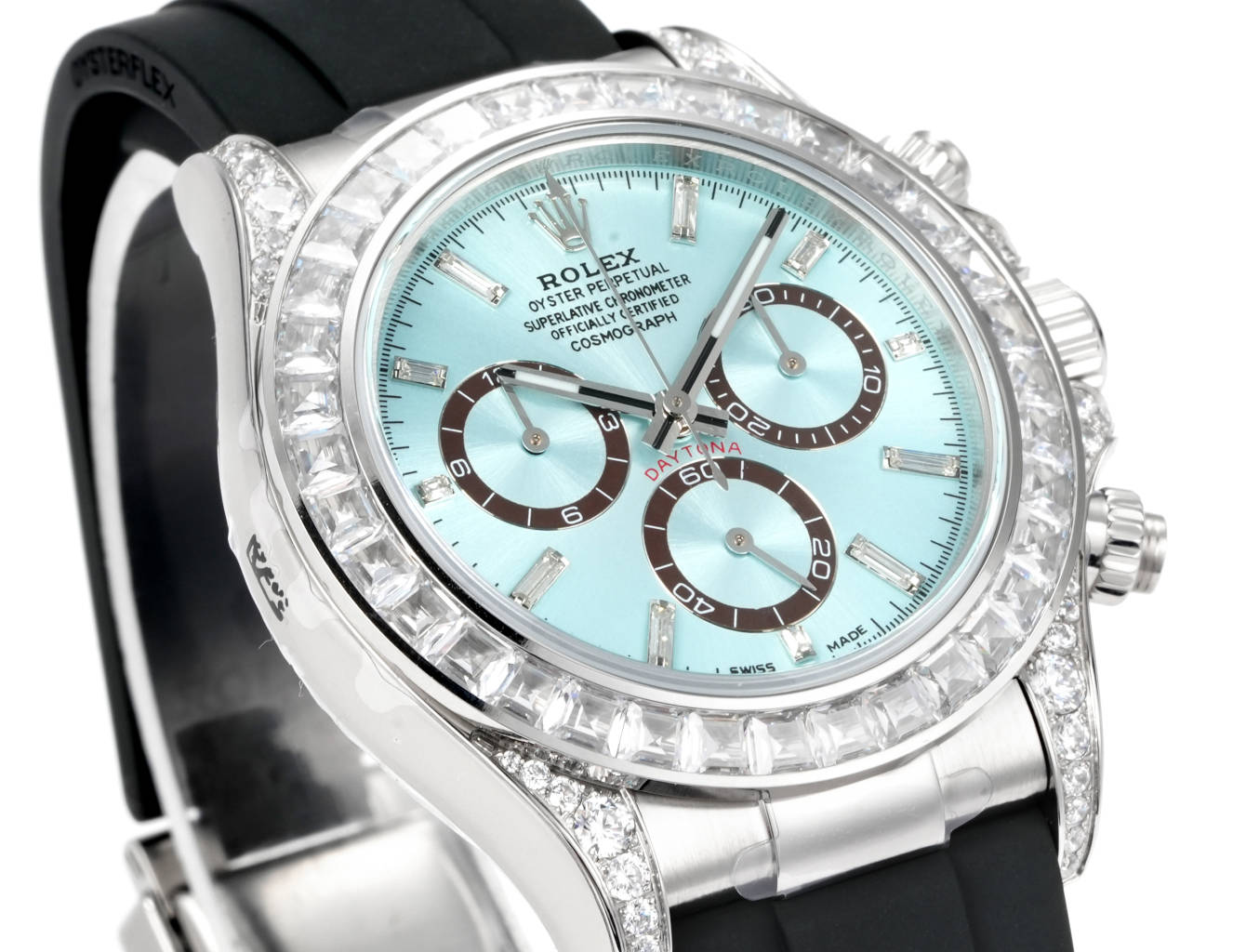 Ice blue dial diamond bezel Daytona - best replica watches