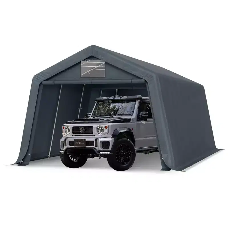 Captiva Designs Outdoor Portable Storage Shelter - Choose Between Two Spacious Garage Tents with Roll-Up Zipper Doors
