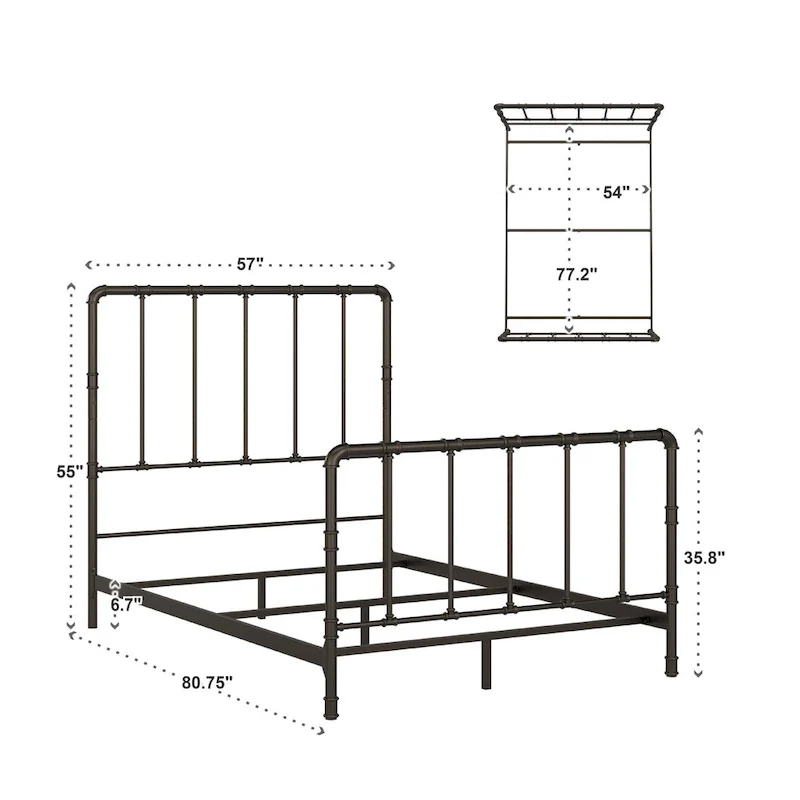 West Antique Industrial Iron Bed by iNSPIRE Q Classic