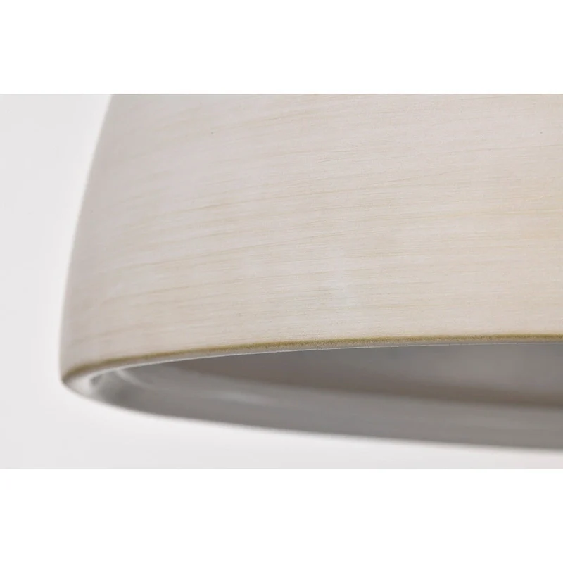Collins 14 Inch Pendant with White Ceramic - Brushed Brass
