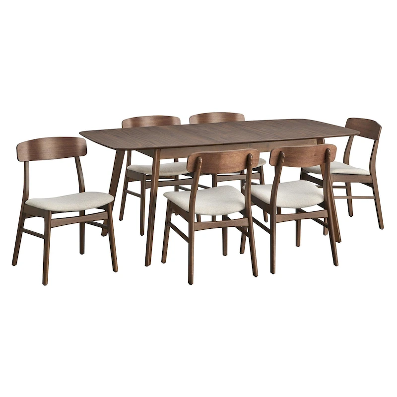 Simple Living Wave 7-piece Butterfly-Leaf Dining Set