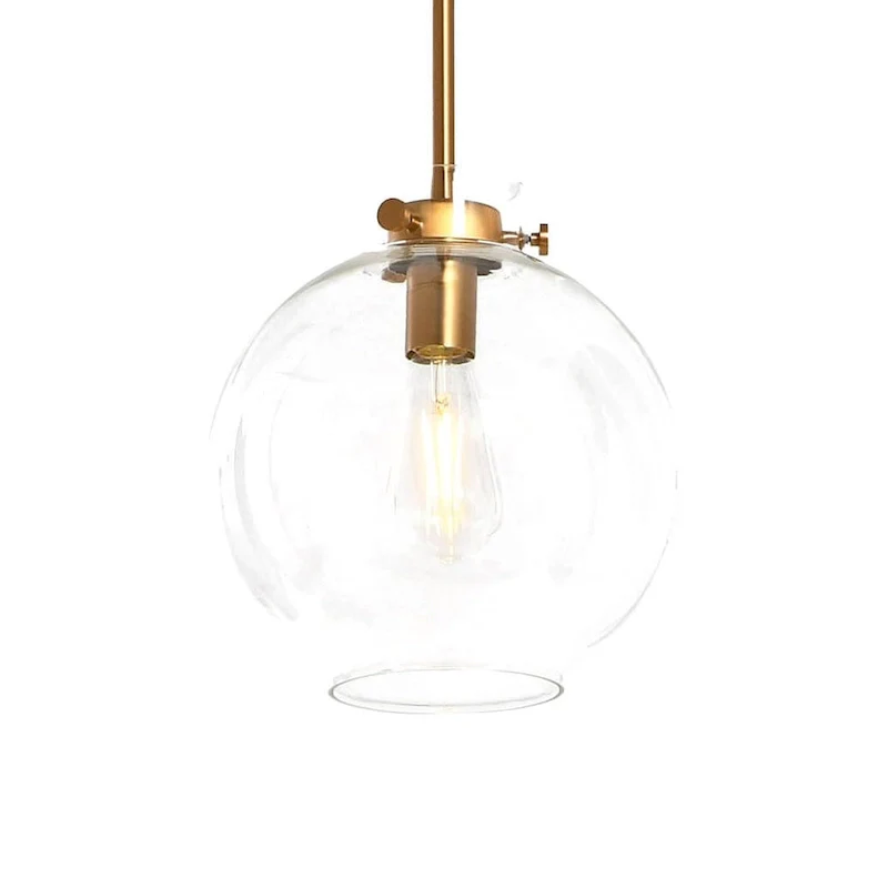 Robert Stevenson Lighting Marson - Clear Glass and Metal Ceiling Light
