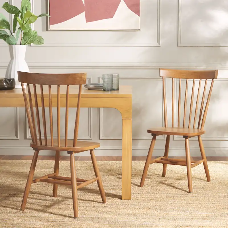 SAFAVIEH Suhair Spindle Farmhouse Dining Chair (Set of 2) - 20.5 x 21 x 36 - 21W x 21D x 36H