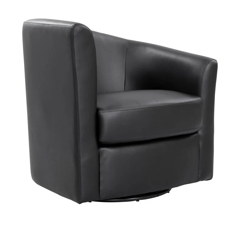 Grafton Soraya 360 Swivel Accent Chair Faux Leather