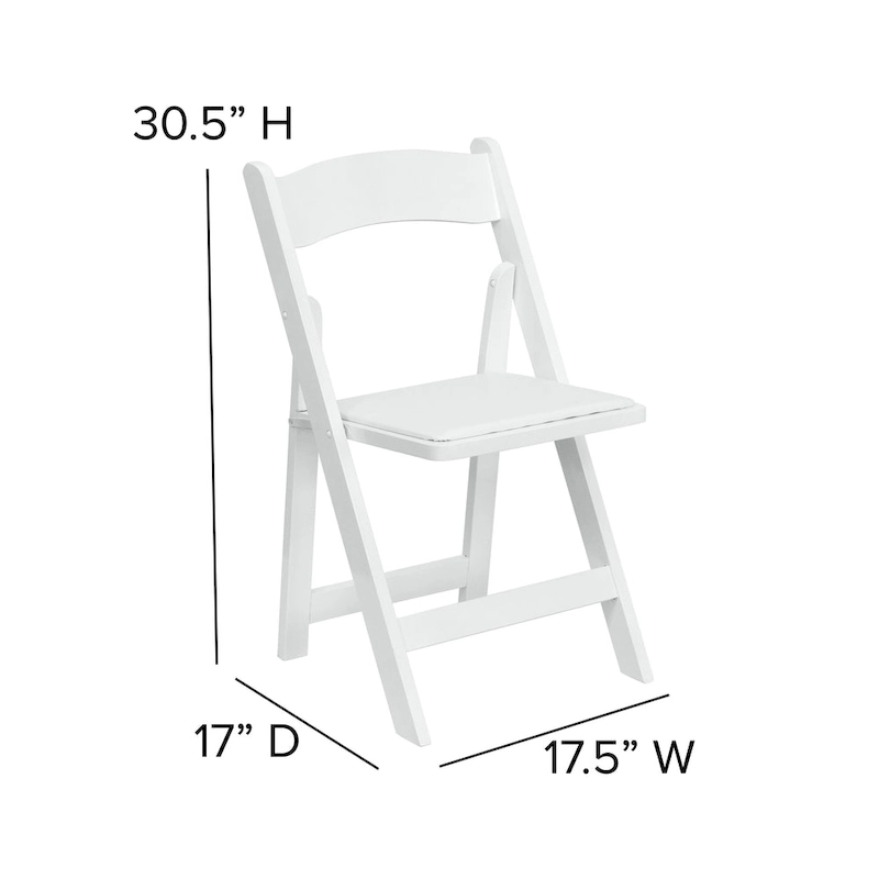 Vinyl-padded Wood Folding Chair (Set of 4)