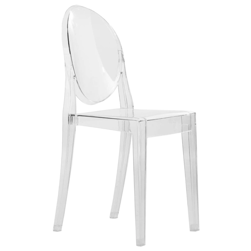 Acrylic Dining Chair Modern Transparent Stackable Side Chair No Assembly