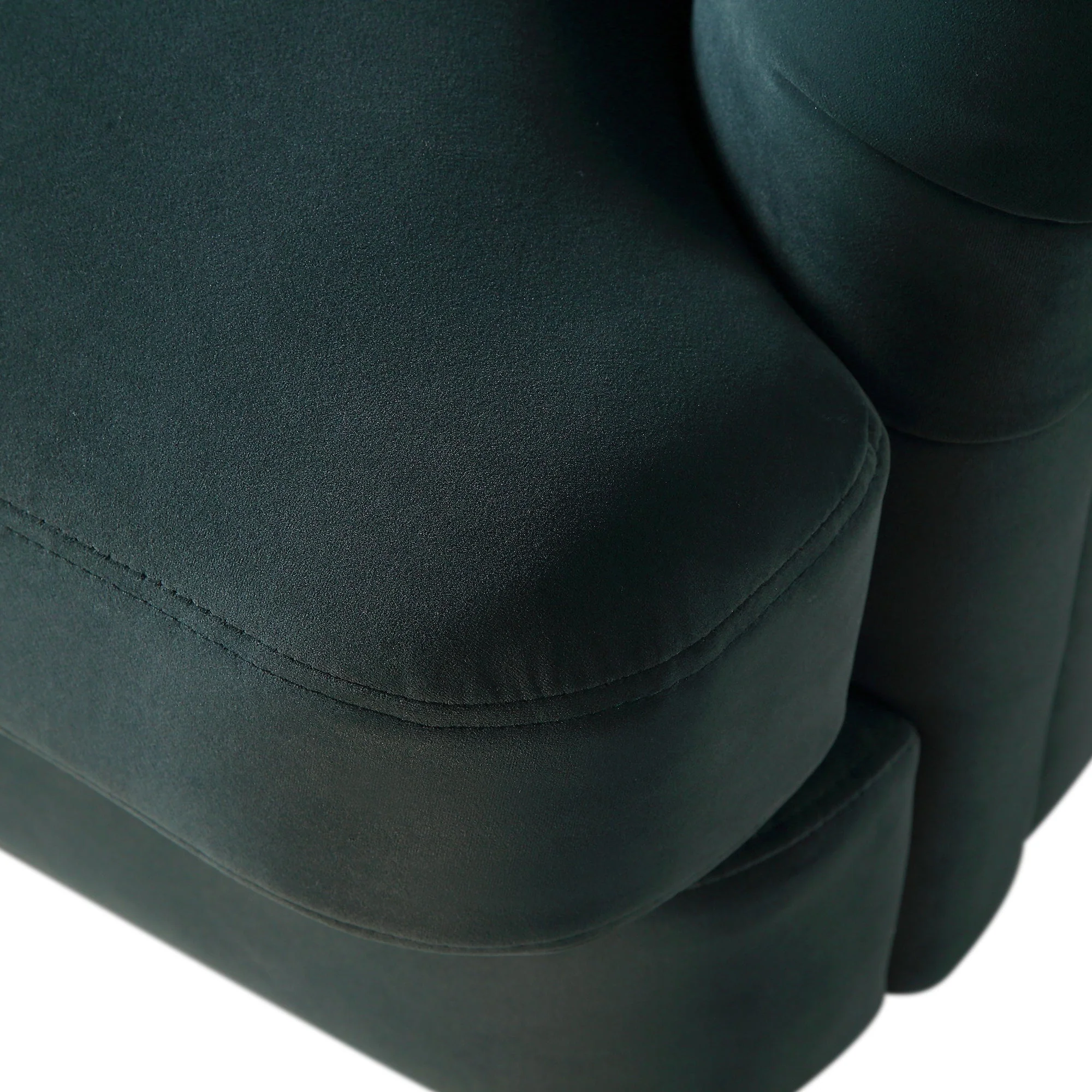 Aegean Blue Velvet Sofa, 1-Seater