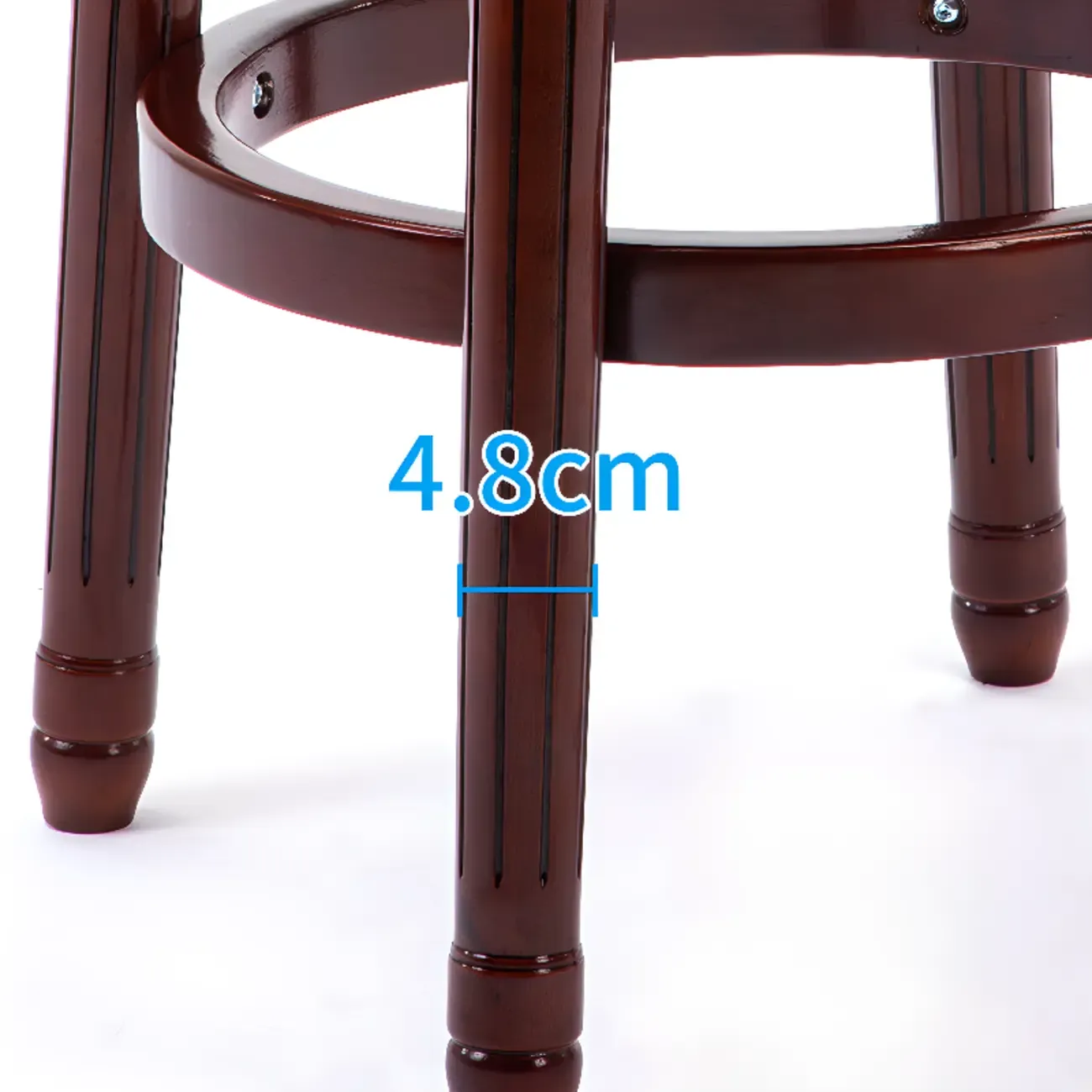 Solid Wood Leather Swivel Counter Stools with Backs