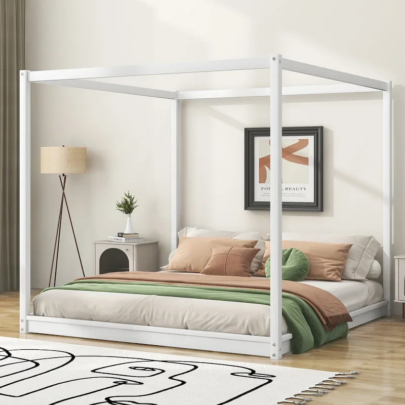 Canopy Platform Bed with Support Legs