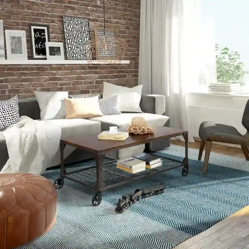 48-inch coffee table with casters