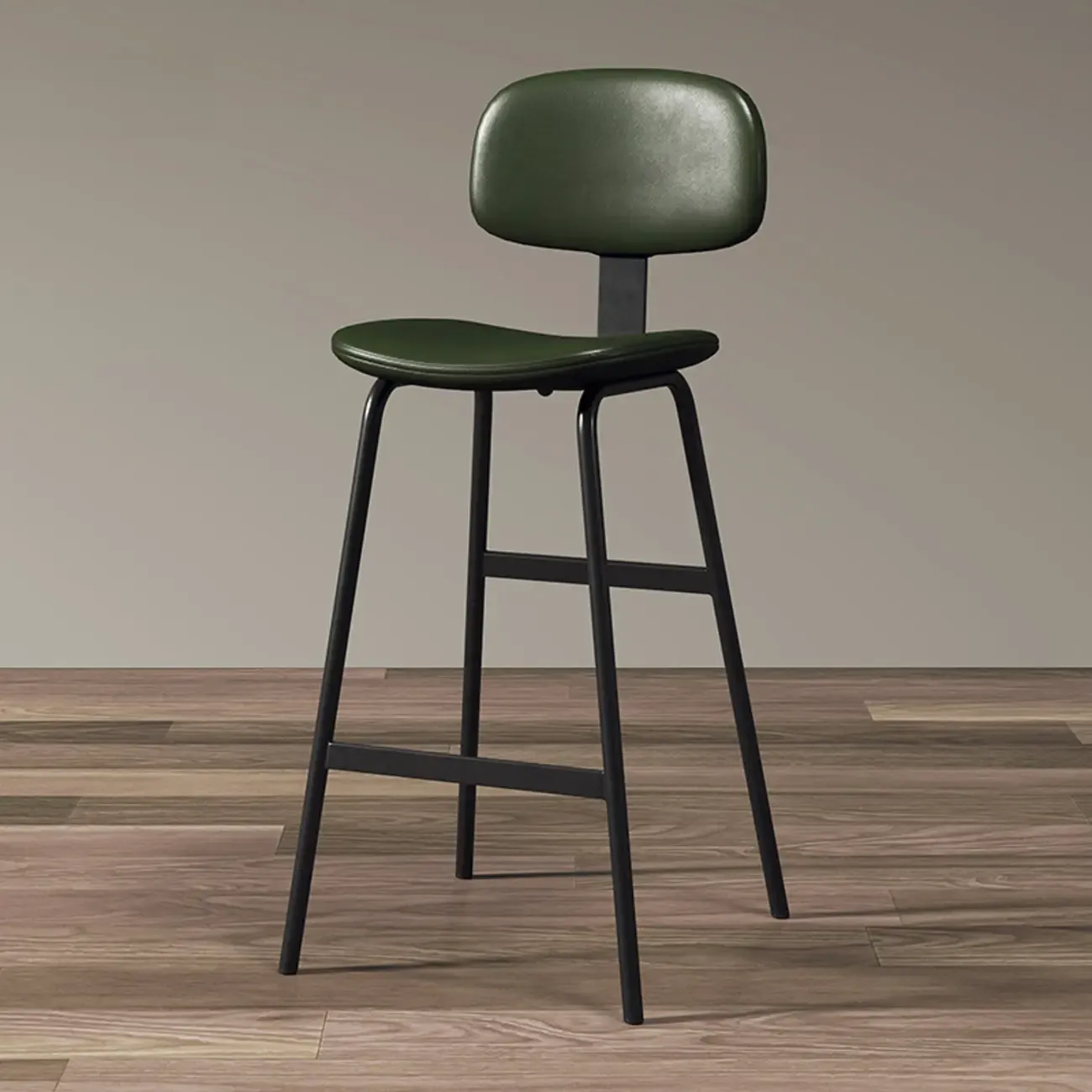 Saddle Faux Leather Counter Stools with Backs