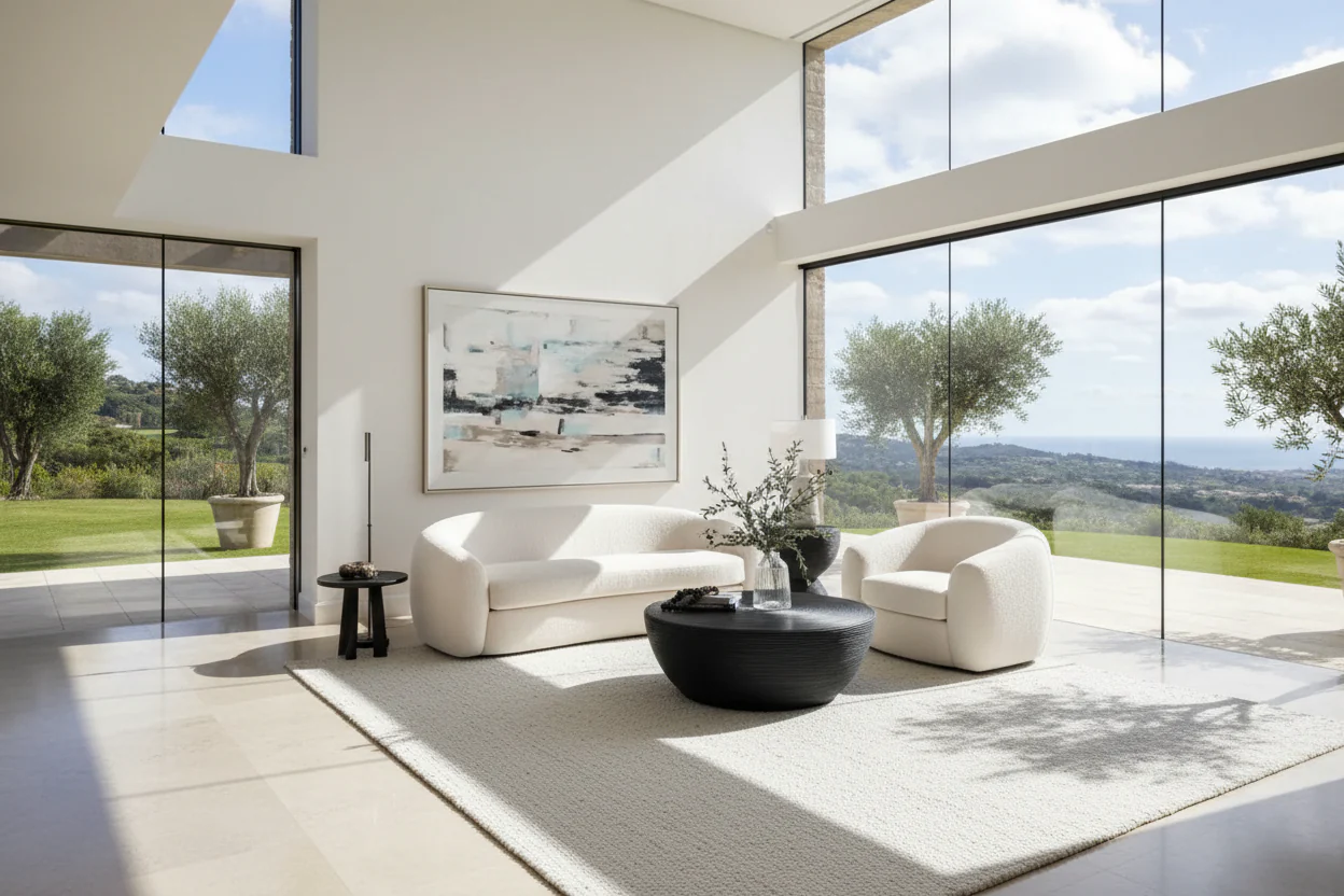 Uttermost Bongo Black Rattan Coffee Table - 44W x 16H x 44D