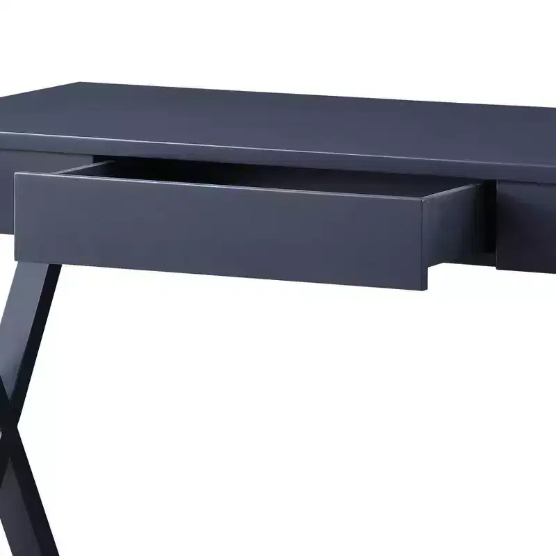 42" Nalo Console Table Black Finish - Acme Furniture: Charcoal Poplar Wood, Storage Drawer