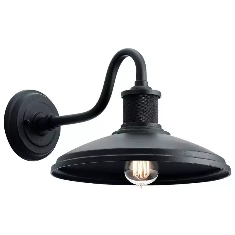 Allenbury 12 1 Light Outdoor Wall Light with Textured Black