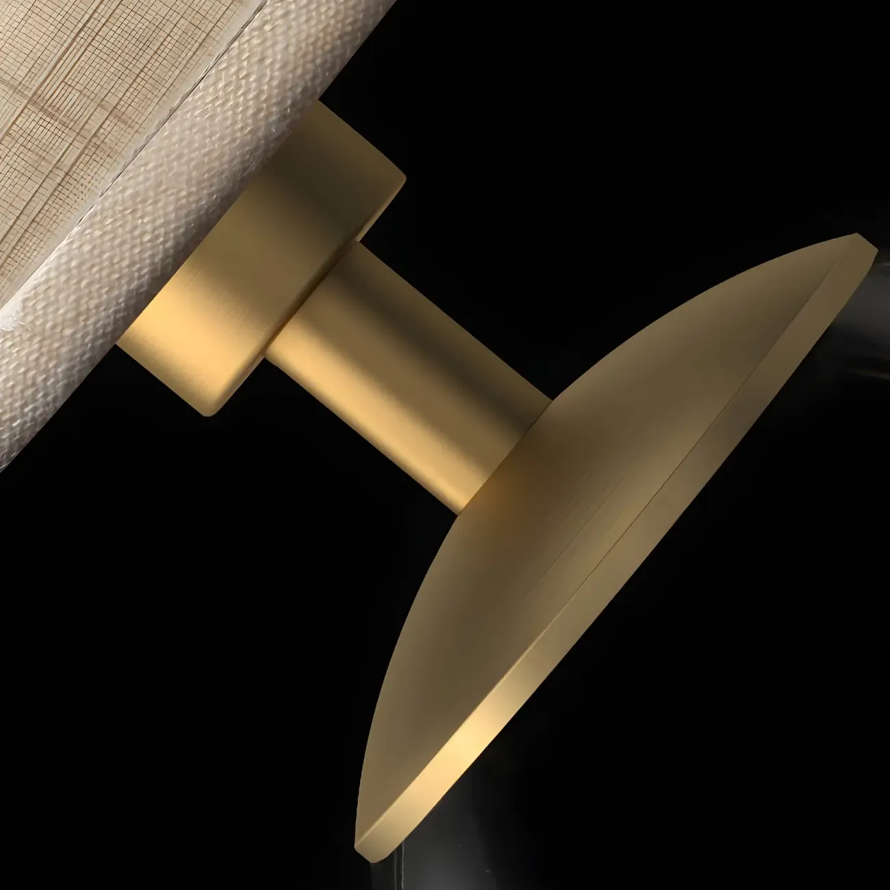 Elegant Clear Glass Bedside Lamp White Geomatric Shade