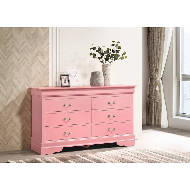Louis Phillipe 6-drawer Bedroom Dresser