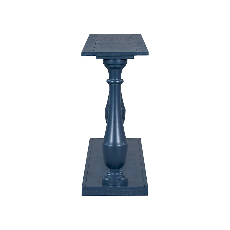 Vase-Leg Design Console Table Narrow Entryway Table Sofa Side Table with Bottom Shelf