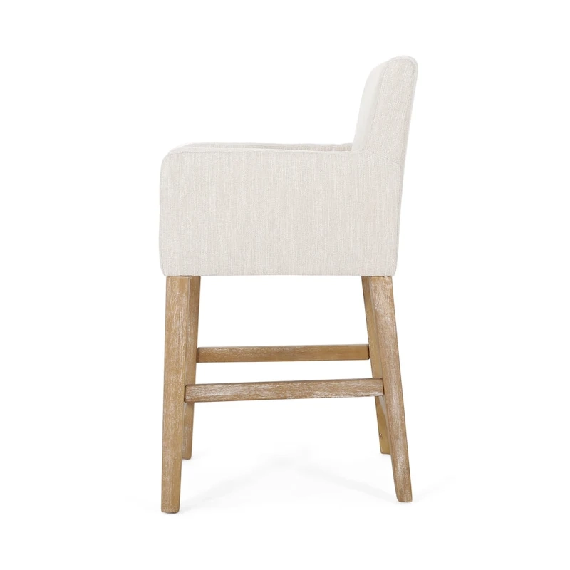 Armga Fabric Upholstered Wood 26 inch Counter Stools (Set of 2) by Christopher Knight Home