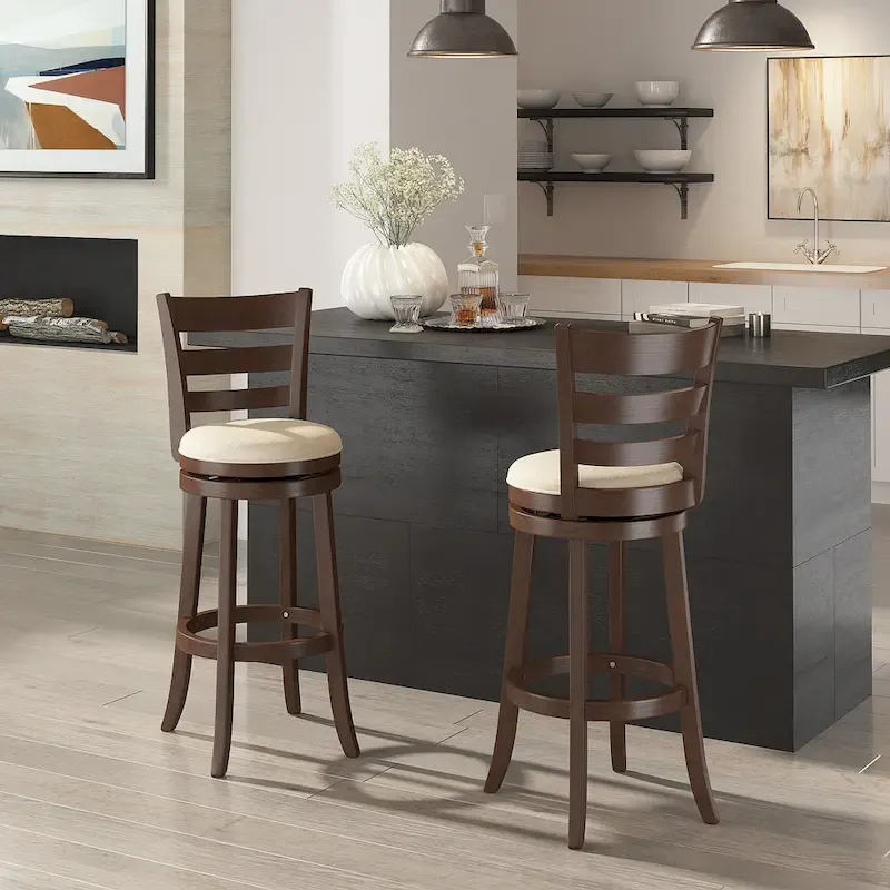 Rovinj Ladder Back 29H Swivel Bar Stool