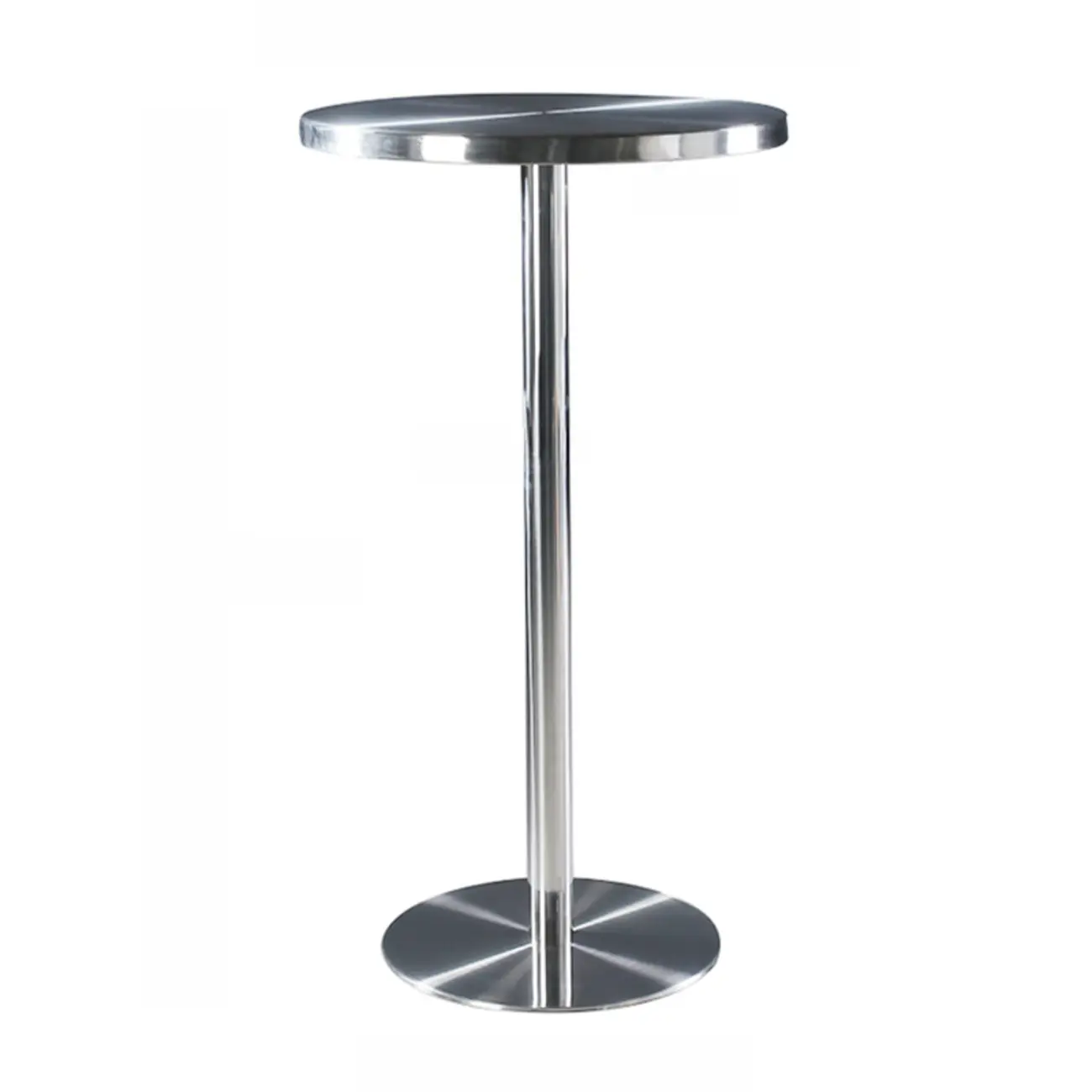 Industrial Silver Stainless Steel Bar Table