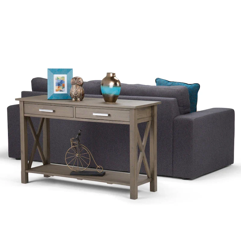 Solid Wood 47-Inch Wide Contemporary Console Sofa Table