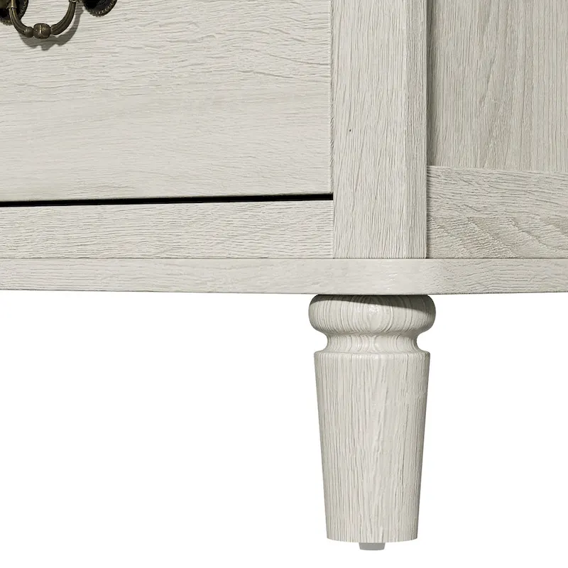 Extra Large 6 Drawer Dresser, Light Grey