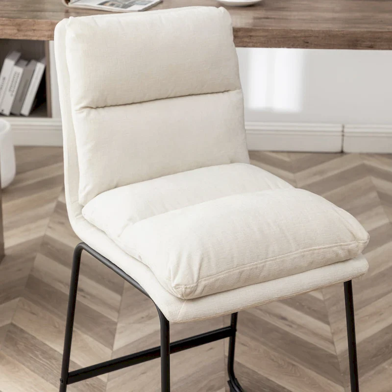 Milos Upholstered 26-inch Counter Height Stools, Set of 2