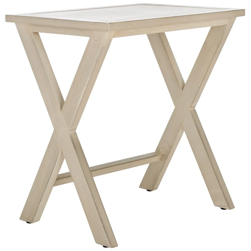 SAFAVIEH Izabela Antiqued White Birch Nesting Tables (Set of 3) - 24.4  x 16.5  x 23.8  - 24Wx17Dx24H