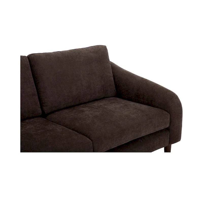 NADAAL STUDIOS Drew, Sectional with Reversible Chaise, Dark Brown - 98 X 59.2 X 33.5