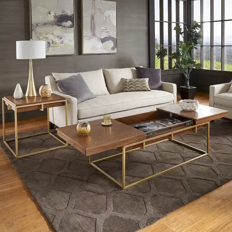 Cooke Square Table with Metal Base by iNSPIRE Q Modern