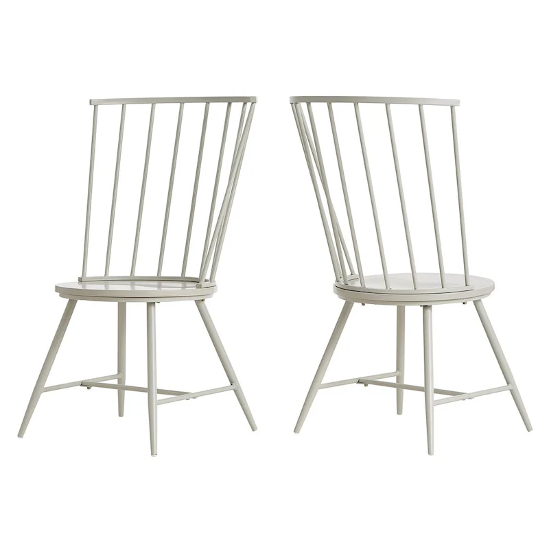 Truman High Back Metal and Wood Spindle Dining Chair (Set of 2) by iNSPIRE Q Modern