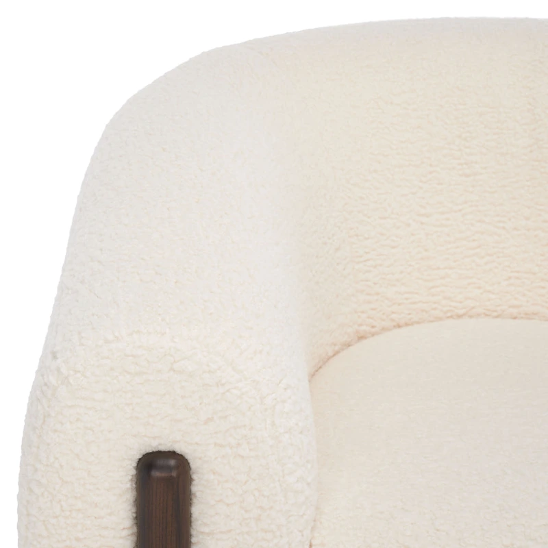 SAFAVIEH Couture Yauheniya Barrel Back Accent Chair - 38 In. W x 34 In. D x 28 In. H - 38Wx34Dx28H