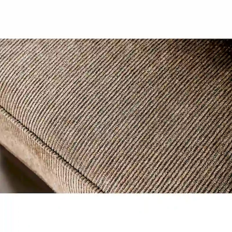 Brown faux leather loveseat