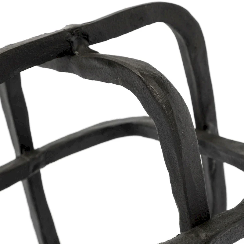 Willem Black Iron Cube Decorative Object - 8.6 L x 8.6 W x 8.6 H