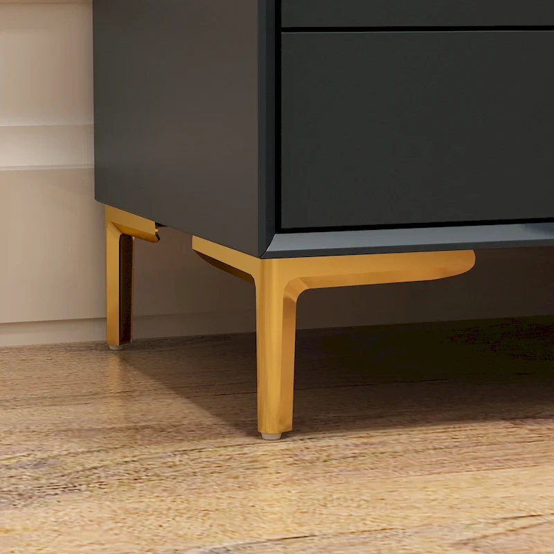 Natural Mid-Century Modern 3-Drawer Nightstand Bedside Table