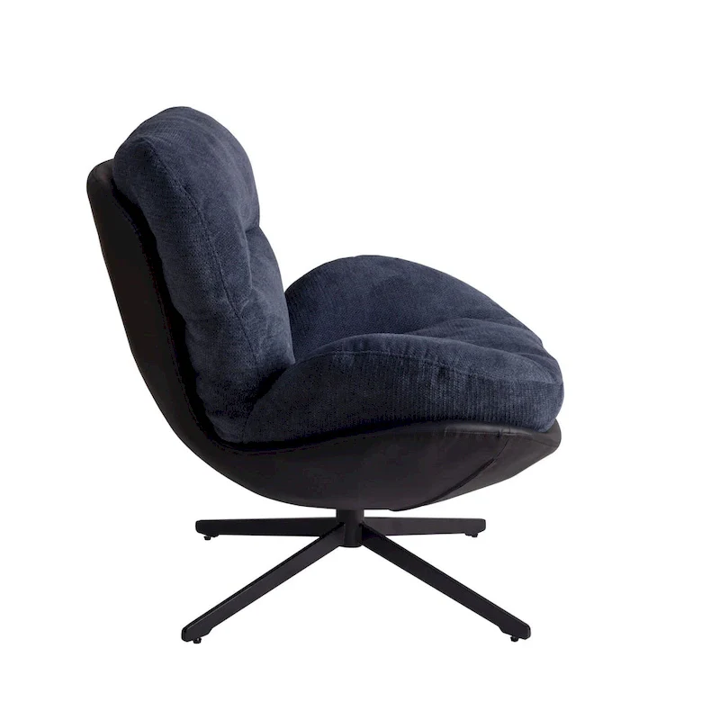 Swivel Accent Chair,Lounge Chair with Metal Base Frame,Comfy Single Leisure Sofa Chair Reading Chair with 360 Degree Swiveling