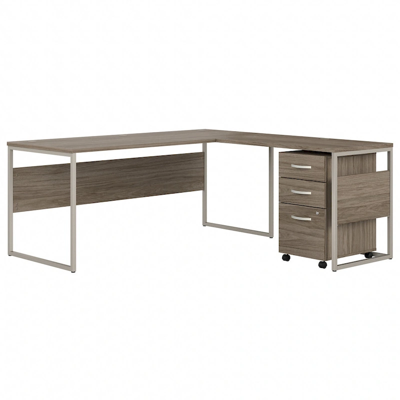 Hybrid 72W L Shaped Table Desk with Drawers by Bush Business Furniture