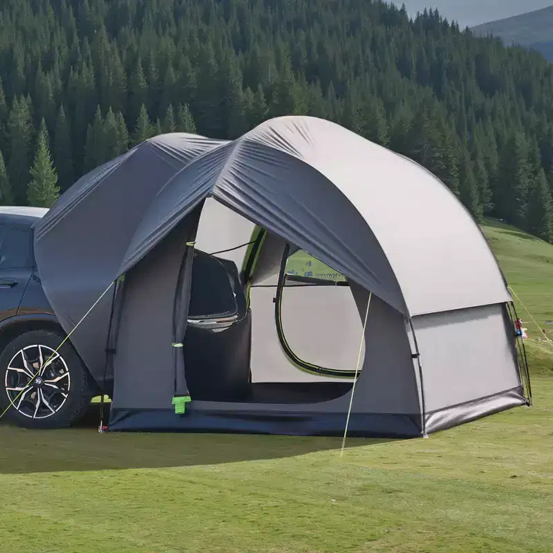SUV Camping Tent with 2 Doors Waterproof Outdoor Vehicle Tent for 5-8 Person All Season Car Hatch Tent for Road Trips Tailgating