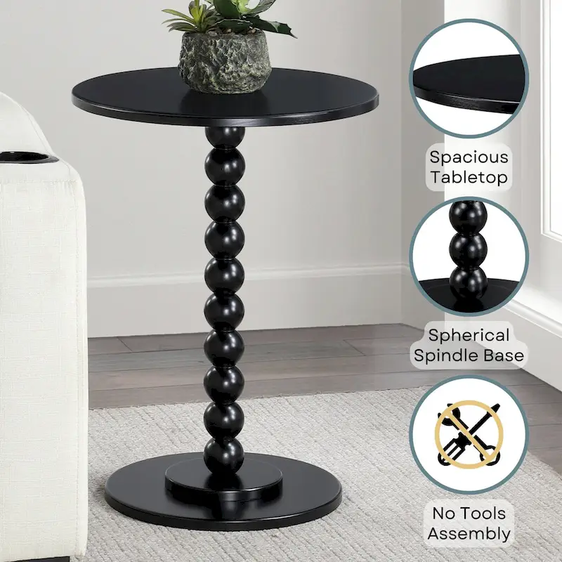 Convenience Concepts Classic Accents Round Venetian Islands Spindle Table