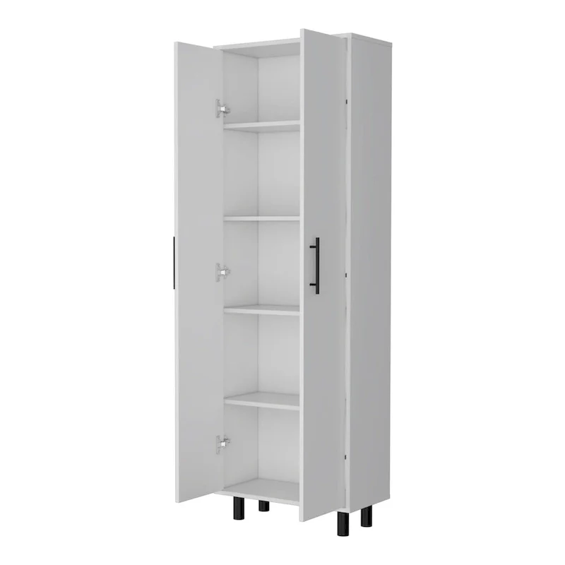 71 White Tall Pantry Cabinet - 23.60