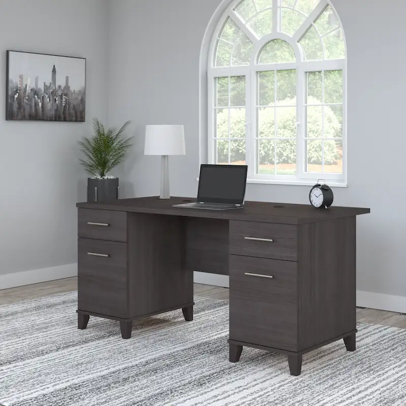 Bush Furniture Somerset 60W Office Computer Desk with Drawers