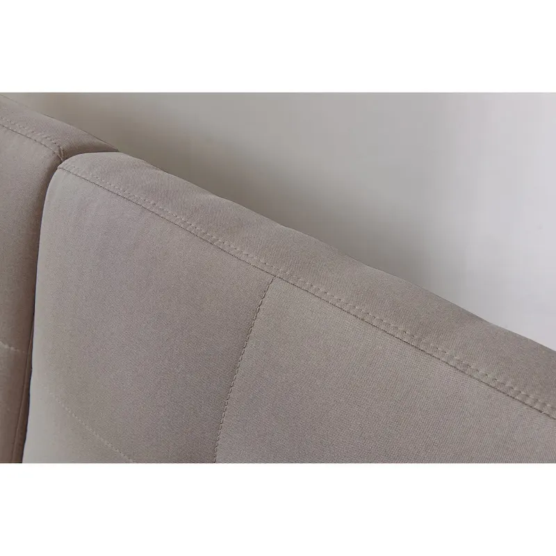 Convertible Sofa Bed Futon with Solid Wood Legs Linen Fabric Musterd Green