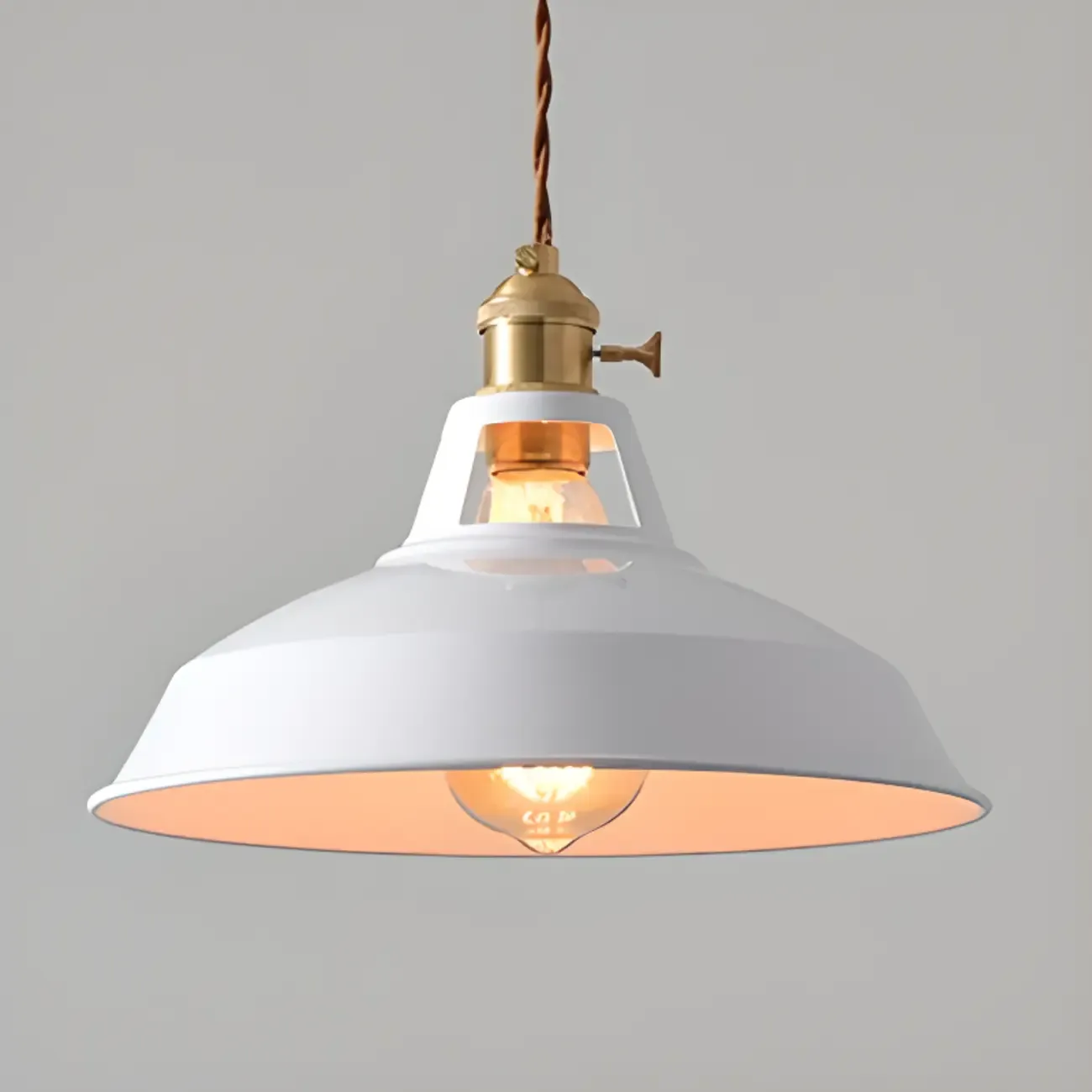Macaron Iron Dome Pendant Lamp with Hardwired